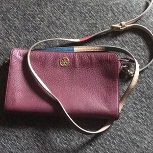 Tory Burch top zip cross body purse